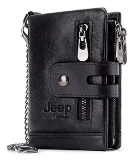 Billetera Monedero Jeep Hombre Cuero Genuino Con Rfid