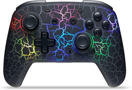 Mando De Juego Inalámbrico Bluetooth Con Luz Para Switch Color Negro