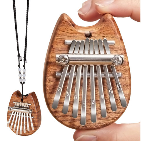 [mini] Kalimba 8 Keys Cat Cute Thumb Piano Portátil Ex...