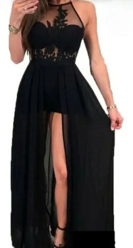 Universidad deletrear Bisagra Vestido Negro Gala | MercadoLibre 📦