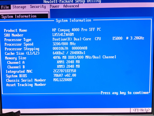 Cpu Intel Dual Core 4gb Ram 500gb Hdd Windows 10 (Usado)