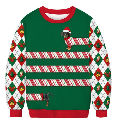 A3+ugly Sweater Navidad Hombre Niño Suéter Grinch Divert [u]