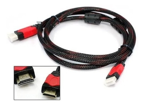 Cable Hdmi 5 Metros Doble Filtro Mallado Punta Dorada