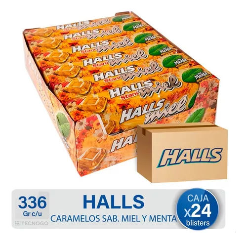 Caramelo Halls Stani Miel C/menta 9 X 28 G - modomarketar