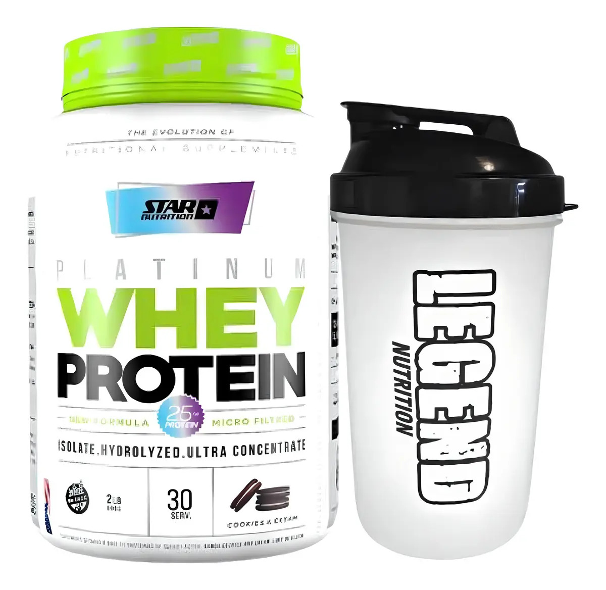 Star Nutrition Platinum Whey Protein Cookies and Cream 908g