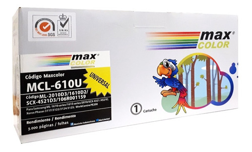 Toner Maxcolor Mcl-610u Compatible Con Samsung Scx-4321 