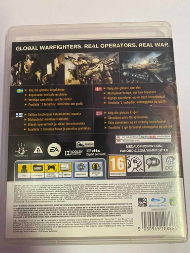 Jogo Ps3 Medal Of Honor Warfighter Europeu (Usado)