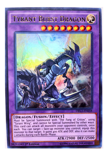 Tyrant Burst Dragon +15 Cartas De Regalo Yugioh