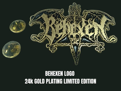 Behexen Logo Baño En Oro 24k Edición Ltd. Rock Metal Pin