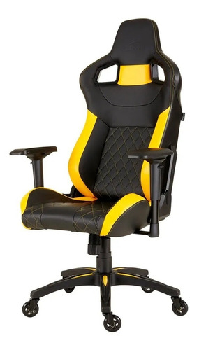 Silla Gamer Corsair T1 Race Yellow Reclinable 