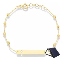 Comprar Pulsera Esclava Oro 10k 14cm Bebe Niño Bautizo Religiosa Cruz Ajustable 14 A 16cm Oro 10 Kilates Bebe Bautizo Niño Figaro Bebe Oro 10 Kilates Joyería Fina Oro Puro 10 Kilates Regalo Bebe Niño Niña Niñ