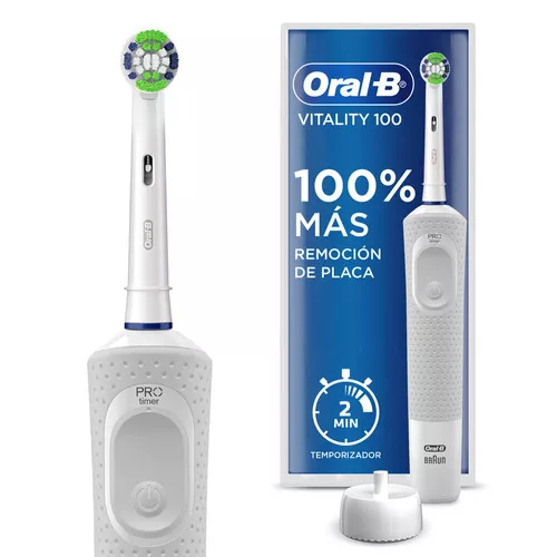 Cepillo Dental Eléctrico Con Mango Recargable Oral-b Vitality 100, Cabezal Precision Clean 1 Unidad