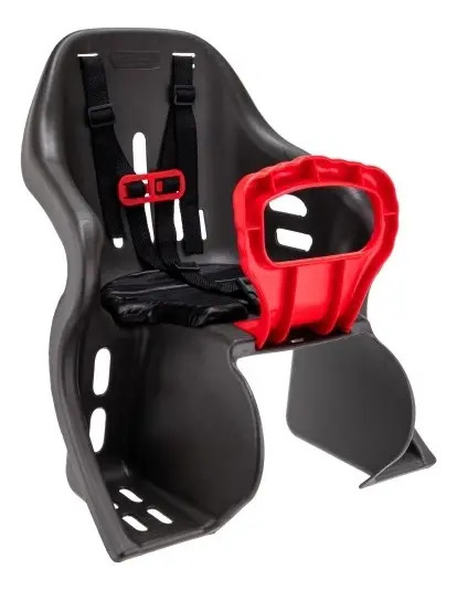 Cadeirinha Para Bike Kids Grafite/vermelho Até 15kg Criança