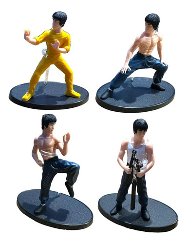 Set 4 Figuras Bruce Lee Colección Sorpresa Juegos Acción10cm