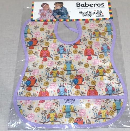 Babero Plástico Engomado Estampado Floating Baby