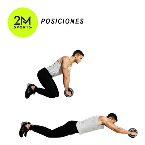 Imagen 7 de 10 de Rueda Abdominales + Mini Mat Entrenamiento Fitness Ejercicio