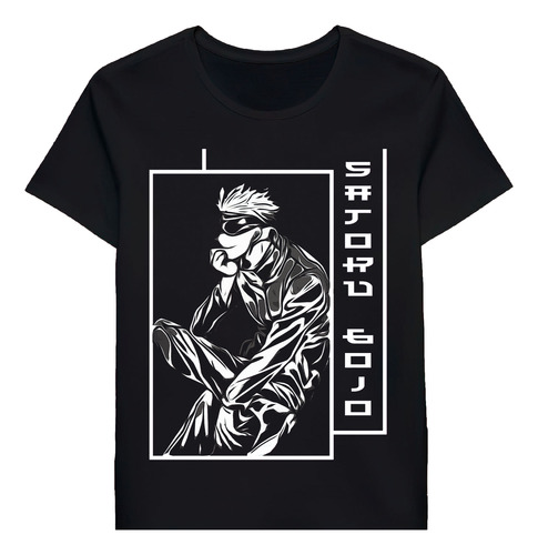 Remera Jjk Jujutsu Kaisen Satoru Gojo Black And Whi 82848952