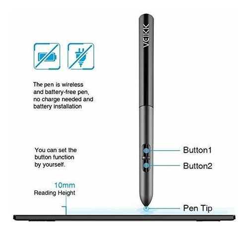 Tableta Dibujo Grafico 5 Lapiz Digital Nivele Sin Bateria