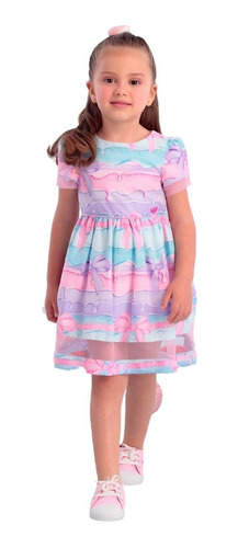 Vestido Infantil Colorido Fluffy Mon Sucré 22266 B.e.
