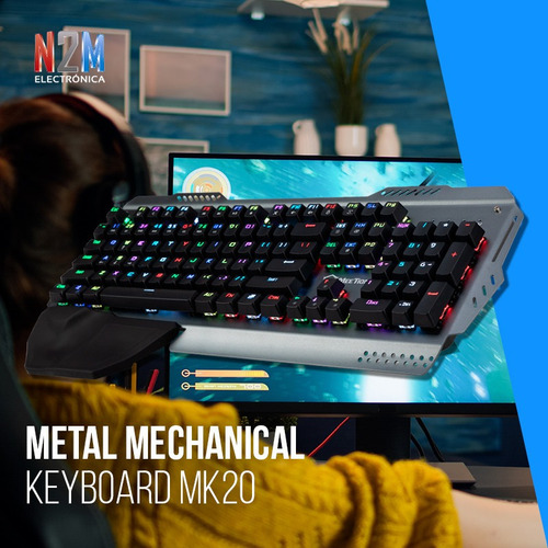 Imagen 6 de 10 de Teclado Gamer Mecanico Lina Inverse Red Meetion Mt-mk20
