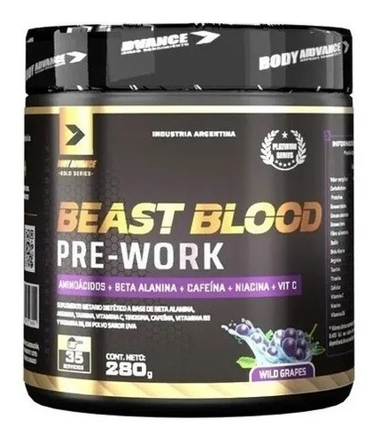 Pre Entreno - Beast Blood - Body Advance 280g