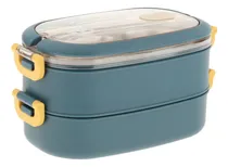 Comprar Fiambreras De 2 Capas Almuerzos Prueba De 2 Capas De Azul