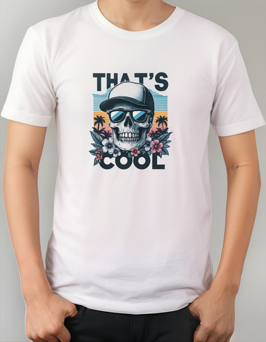Playera Blanca Camiseta Con Estampado De Moda Thats Cool