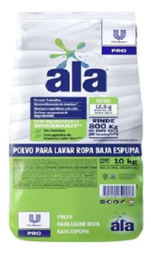 Ala Ecolavado Jabon En Polvo 10k Unilever- Baja Espuma