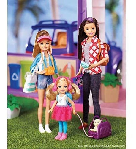 muñeca con accesorios Barbie Chelsea Vamos de viaje con perrito Mattel FWV20 