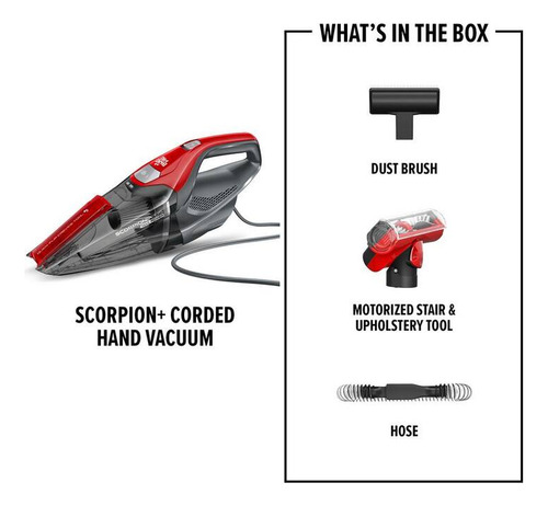 Aspiradora De Mano Scorpion+ Dirt Devil Sd30025vb Rojo/gris
