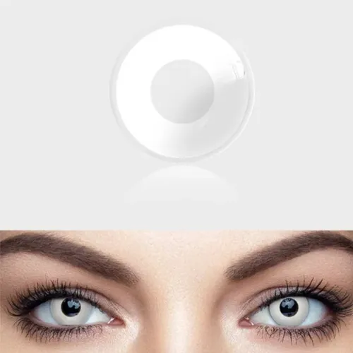Lentes de contacto de color blanco sale