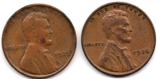 Estados Unidos 1 Cent 1935 Y 1936