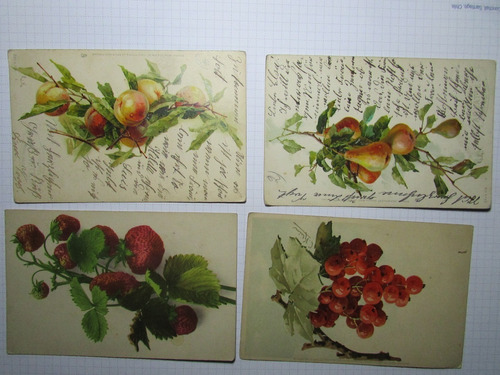 Alemania Lote N1 Postales Aprox 1920 Frutas E3