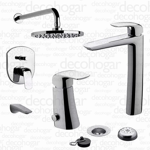 Griferia Fv Completa Baño Combo Monocomando Epuyen L2 *