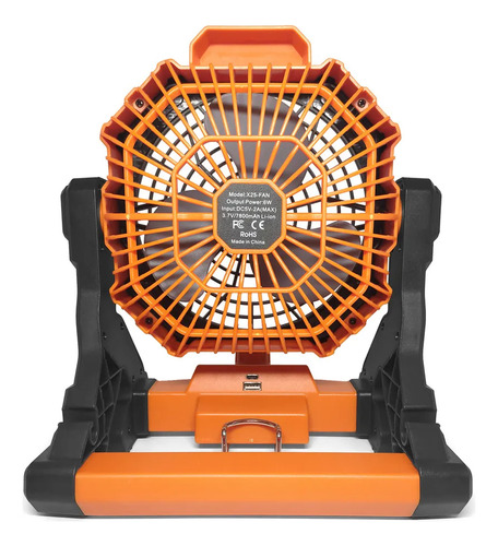 Linterna Ventilador Camping 2 En 1 Power Bank Pesca