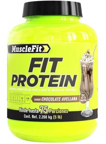 Proteina Musclefit Fit Protein 5lb 75 Servicios Sabor Mocha Capuccino