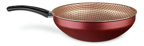 Wok Sartén Aluminio Antiadherente 28 Cm Flora Mta Color Rojo