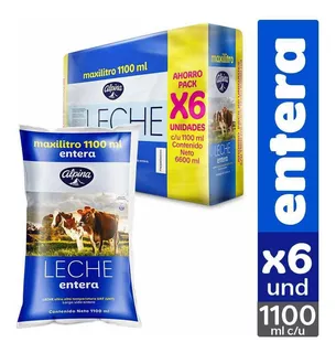 Mpl X6 Und Leche Entera Bol 1.1l