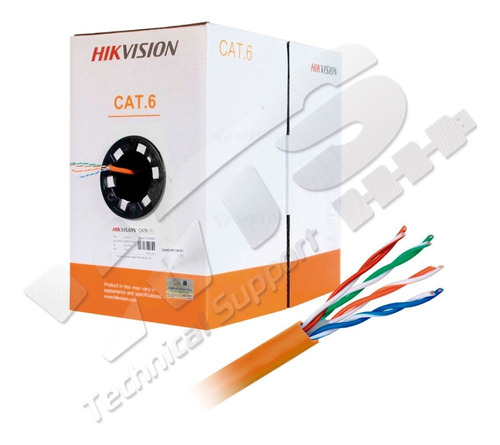 Cable Red Utp Cat6 100% Cobre Hikvision Cctv Ip Dvr 100mts