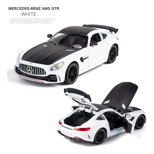 Mercedes-benz Amg Gtr Miniatura Metal Autos Con Luz Y Sonido