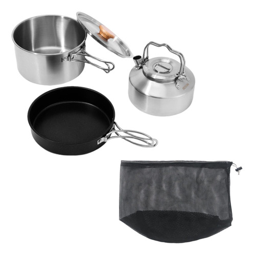 Juego De Utensilios De Cocina Para Acampar, Sartén Con