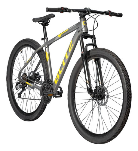 Bicicleta 29 Blitz Pontal Mtb 27v Hidráulico Suspensão Trava Cor Cinza Tamanho Do Quadro 21