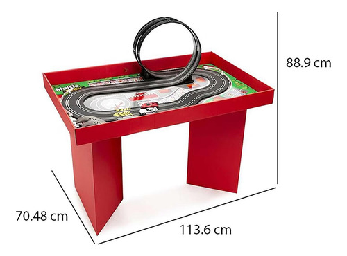 Pista Autos Eléctrica Recargable Maisto Tech Con Mesa Color Rojo