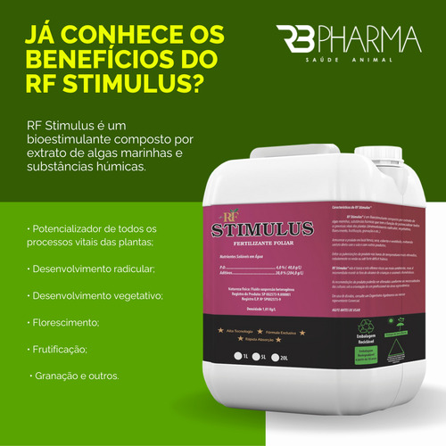 Extrato Algas Marinhas Rf Stimulos 5l Bioestimulante