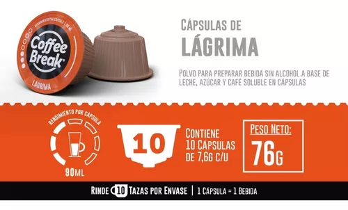 Café Con Leche 10 Capsulas Dolce Gusto Coffee Break