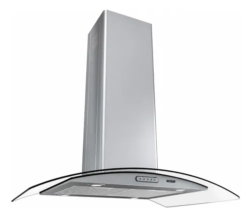Coifa Ilha 90cm Vidro Curvo Fogatti Inox