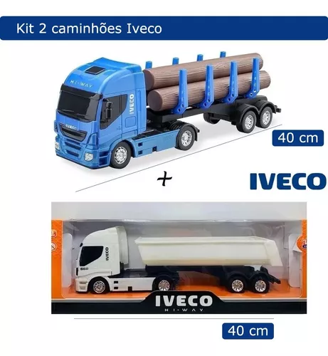 Brinquedo Caminhão Basculante Hi Way Iveco Branco