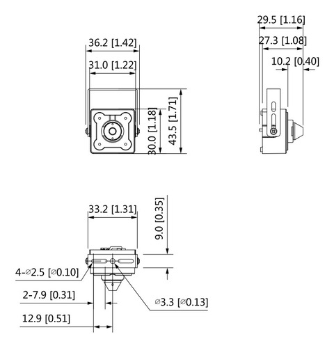 Dahua Hac-hum3201b-p Camara Pinhole 1080p 1 Entrada De Audio