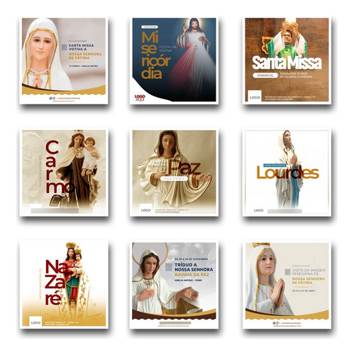 Pack Gospel, Católico, 1.000 Artes Editáveis Photoshop Psd