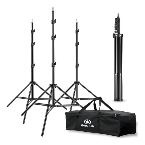 Kit 3 Tripés Iluminação Ys240 Greika + Bolsa De Transporte 0